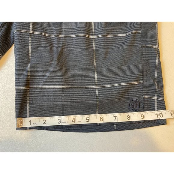 Hang Ten Mens Walk Shorts Plaid Flat Front Mid Rise A1038017PS Navy Blue Size 32 - Picture 7 of 9